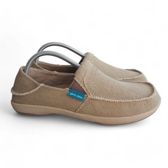 Gecko Man Canvas Slip-on Orthopedic Shoes "Cream" Women's 11 - Picture 4 of 11